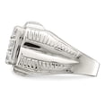 thumbnail image 3 of Sterling Silver Rhodium-plated Men's CZ Ring, 3 of 6