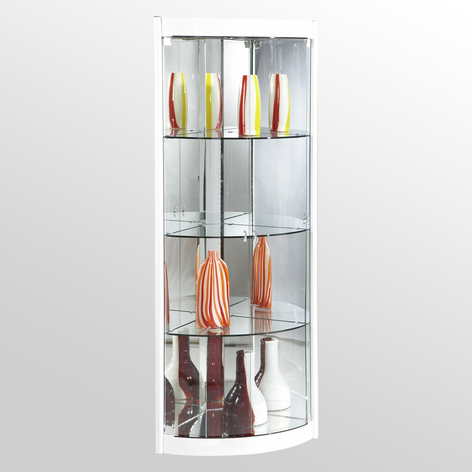 Chintaly Coventina Corner Curio Cabinet White Walmart Com