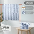 thumbnail image 6 of Sanmadrola Bath Towels Set of 8, 2 Bath Towels 2 Washcloths 4 Hand Towel -700 GSM 100% Cotton High Absorbent Quick Dry Blue Bath Sheets for Bathroom,Gym,Hotel, 6 of 7