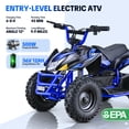 thumbnail image 6 of IVFJFV Electric 4 Wheeler with Dual Speed 10-15MPH, 12AH Battery,36V High Power Off-Road Four Wheeler with 500W Motor,Front & Rear Shock Absorbers, Disc Brake, LED Headlight, Safety Flag,BLUE, 6 of 8