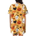 thumbnail image 3 of Kdxio Happy Halloween 5 Print Pajamas Sets for Women Short-Sleeved Pjs with Lounge Shorts Two Piece Sleepwear S-4XL, 3 of 8