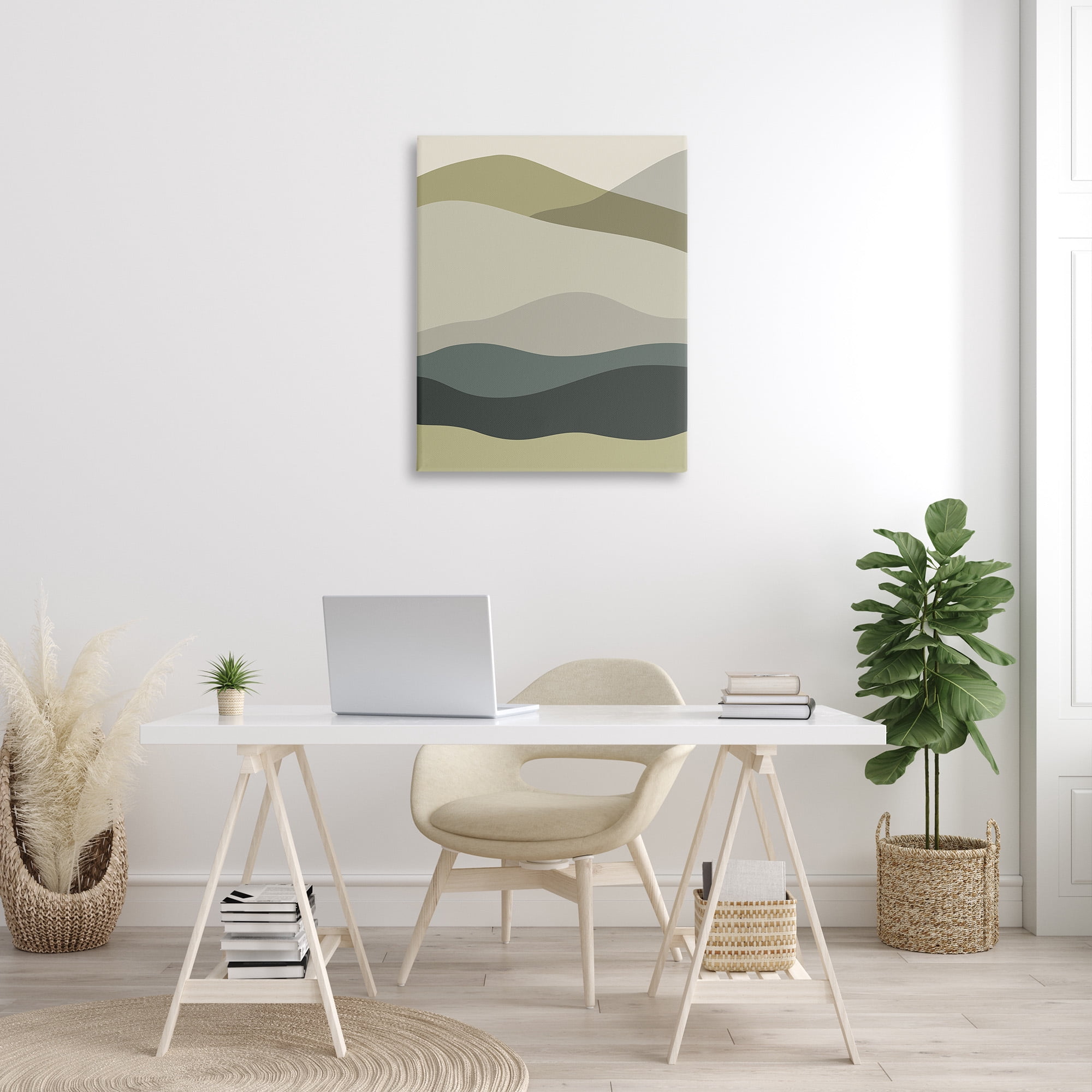 Stupell Industries Modern Countryside Hills Landscape Painting Gallery Wrapped Canvas Art Print Wall Art, 30 x 40