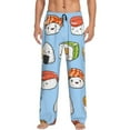 thumbnail image 1 of Balery Kawaii Sushi Pantalones de pijama para hombre, pijama ultraligero, pantalón de descanso-3X-Large, 1 of 6