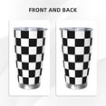 thumbnail image 2 of Checkered Tumbler 20oz Plaid Stainless Steel Vacuum Insulated Tumblers with Lid and Straw Travel Coffee Mug Tea Wine Cups Water Bottle Gifts for Women Cow Lovers, 2 of 6