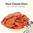 thumbnail image 3 of Tender Touch Duck & Cheese Round Chips, 100g - Natural High Protein Chew Treats for Dogs, No Artificial Additives, Nutritious Training & Daily Snacks, 3 of 11