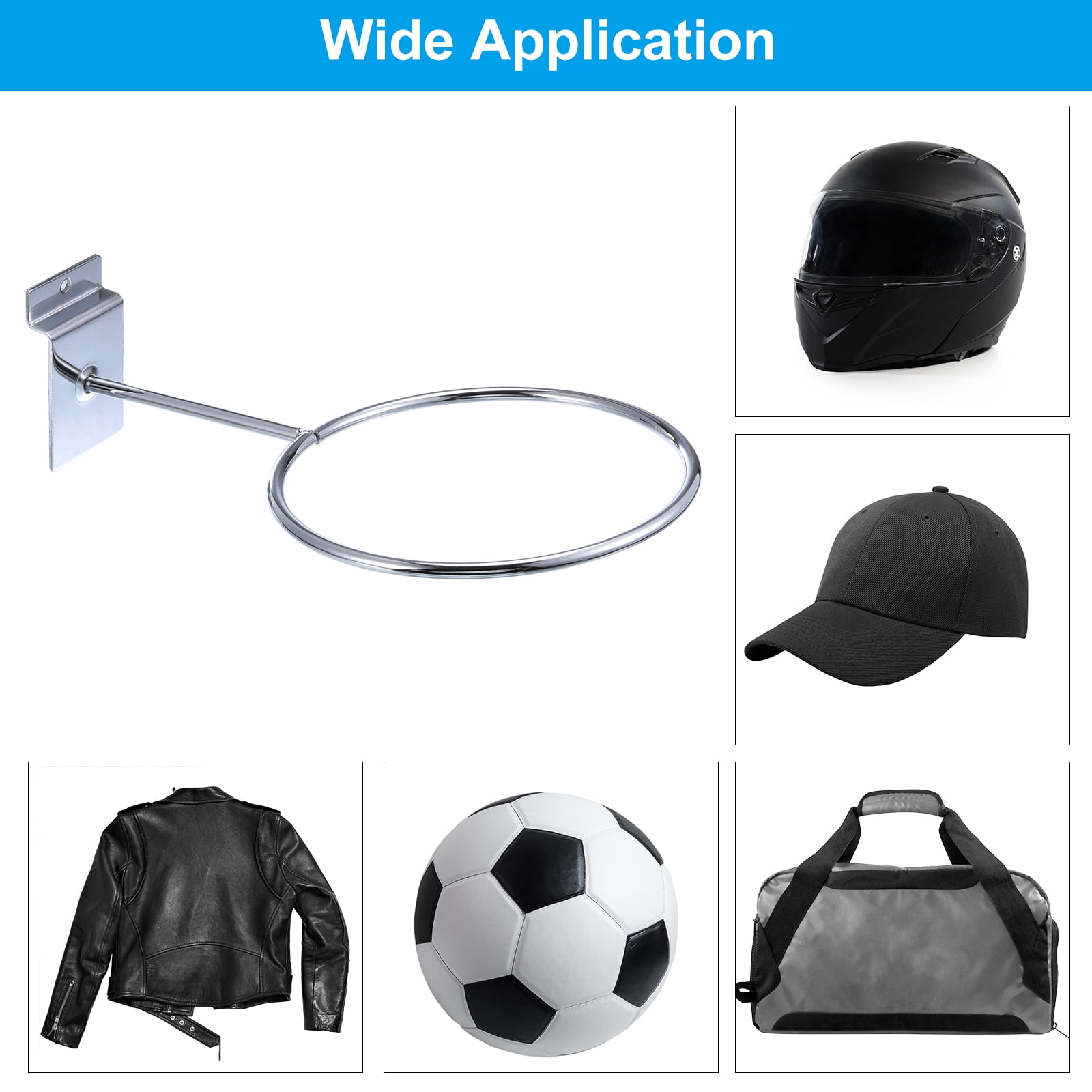 Unique Bargains Helmet Holder Wall Mount Rack for Motorcycle and Sports Gear