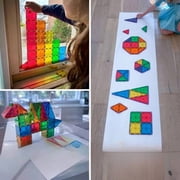 Magnetic Tiles 100 PCS , Educational Magnet BuildingToys, Magnet Puzzles Stacking Blocks for Boys Girls