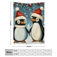 thumbnail image 3 of FCXZI Warm Cozy Decorative Blanket Penguins Hats Christmas Soft 50*60in, 3 of 7