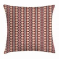thumbnail image 1 of Ikat Throw Pillow Cushion Cover, Ethnic Indigenous Civilizations Ornamental Abstract Rhombus and Lines, Decorative Square Accent Pillow Case, 24 X 24 Inches, Vermilion Orange Seafoam, by Ambesonne, 1 of 2