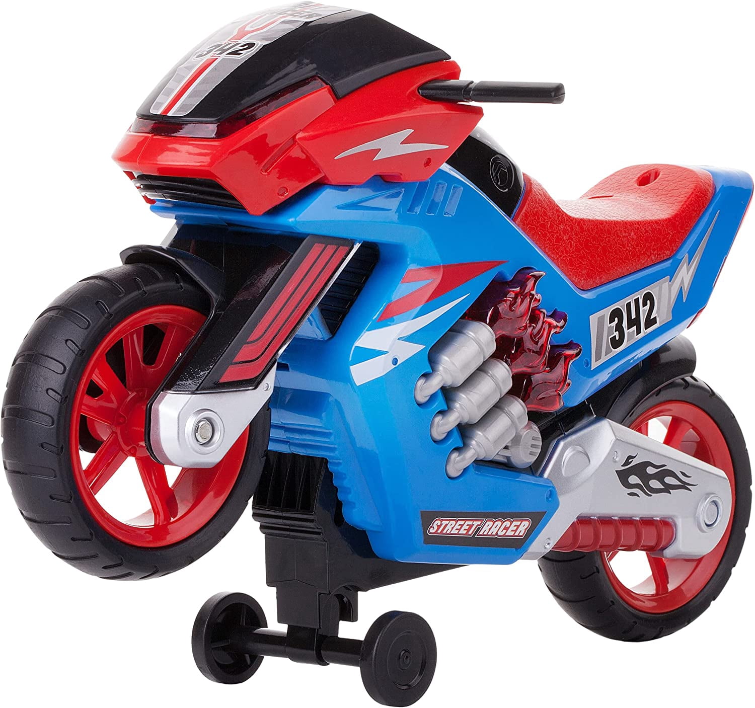 Dazmers Toys Electric Motorcycle Toy With Lights And Sounds - Wheelie Lifters