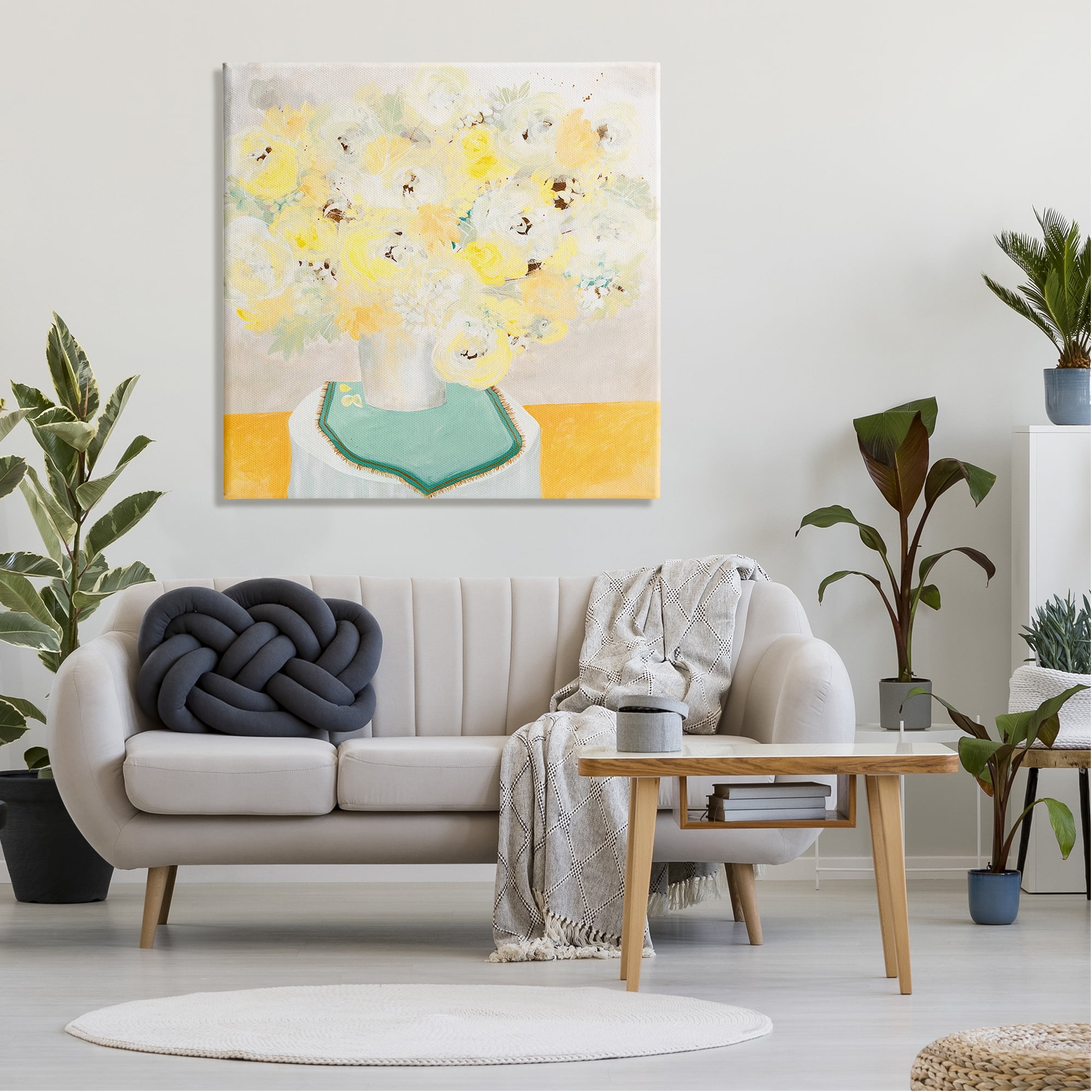 Stupell Industries Bright Modern Flower Blossoms Bouquet Collage Painting Country Drawing Gallery-Wrapped Canvas Print Wall Art, 36 x 36, Design by Ruth Fromstein