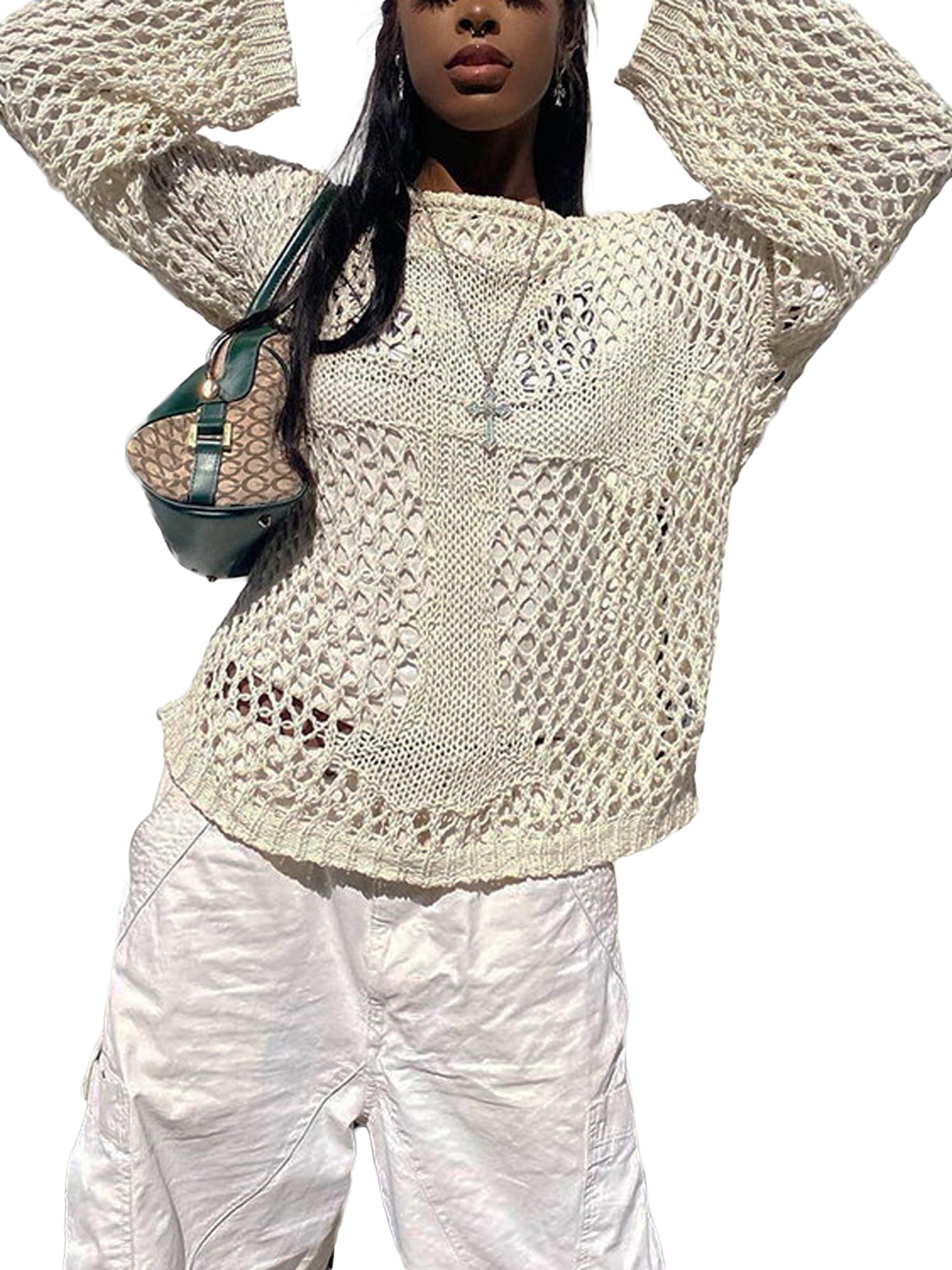 loose knit crochet top