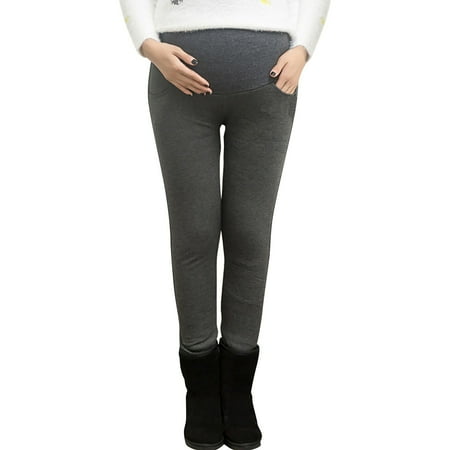 

Women s Autumn And Winter Plus Velvet Thickened Plus Size Button Adjustable Belt Maternity Casual Pants Regular Or Bundled Feet Plus Size Pants B XXL