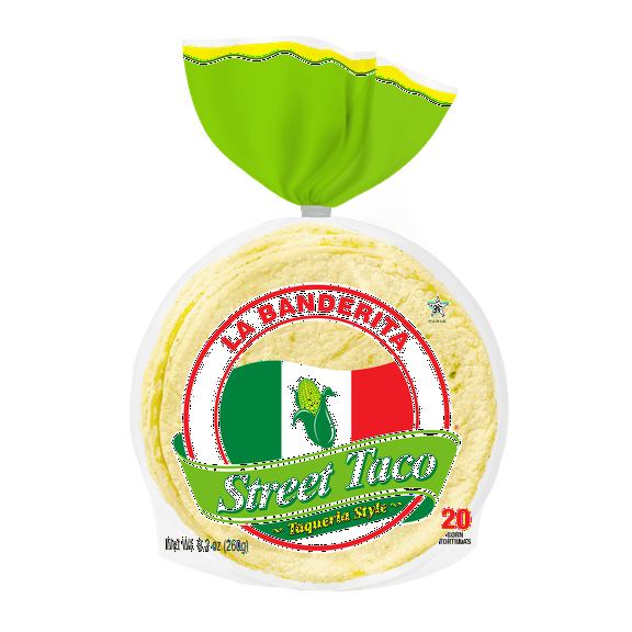 La Banderita® Street Taco | 4" Size  Corn Tortillas | 9.2 oz.| 20 Count (Pack of 6)