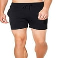 thumbnail image 1 of Men Jogger Sweat Shorts Gym Running Shorts Solid Color Pants, 1 of 5
