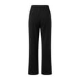 thumbnail image 4 of Women Fashionable Pants With High Waist Pockets And Button Up Casual Straight Leg Pants, 4 of 5
