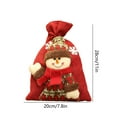 thumbnail image 3 of Christmas Gift Bag, Linen Gift Bag, Three-Dimensional Santa Snowman Reindeer Holiday Candy Bags, Cloth Multicolor 20x30cm Festive Present Packaging, 3 of 7