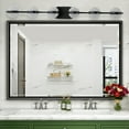 thumbnail image 3 of 2026 Trendy 43" Gold Minimalist LED Bathroom Vanity Light - 6-Light Crystal Sand Acrylic Shade Wall Sconce, Modern Mirror Front Lighting Fixture for Bathroom Decor, 3 of 10