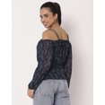 thumbnail image 4 of Moomaya Long Sleeves Off Shoulder Printed Top - Women's Stylish Peplum Top, 4 of 8