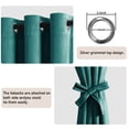 thumbnail image 3 of JIUZHEN Velvet Curtains 84 Inch Long–Soft Retro Velvet Blackout Thermal Insulated & Noise Reducing Grommet Curtains for Living Room/Closet, 52 x 84 Inches, 2 Panels with Tiebacks,Teal, 3 of 9