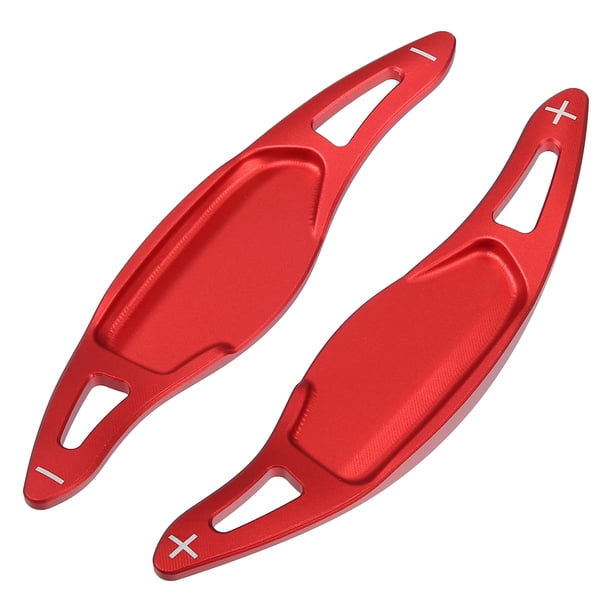 Unique Bargains Cubierta de paleta de cambio de volante Extensión de palanca de cambios Aleación de aluminio Rojo (Juego de 2)