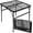Black, variant on Square Folding Card Table with Adjustable Height (12" & 26"), Black Portable Metal Mesh Table for Camping, BBQ, Picnic, Game, Patio & Indoor Use, Fits 2–4 People, Lightweight 7.6 lb, Supports 66 lb