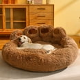 thumbnail image 5 of Small Dog Bed, Cat Beds for Indoor Cats, Pet Beds for Small Dogs, Fur Plush Small Dog Bed, Washable Puppy Bed with Anti-Slip Bottom, Dog Bed Small Size Dog (Coffee,30 Inch), 5 of 10