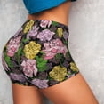 thumbnail image 4 of Honeii Colorful Roses Print Women's Workout Shorts, Gym Shorts for Active Wear, Sports Shorts,Women's Running Shorts,Quick Dry Athletic Shorts-Small, 4 of 8