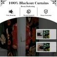 thumbnail image 3 of Black Boho Floral 100% Blackout Curtains for Living Room 72 inch Long 2 Panels Mid Century Botanical Black Out Curtains for Bedroom Grommet Thermal Insulated Room Darkening Window Drapes,52Wx72L, 3 of 15