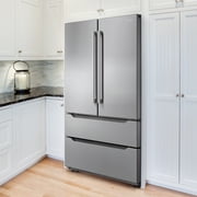 Cosmo 4 Piece Kitchen Appliance Package with 36 Freestanding Gas Range 36 Under Cabinet Range Hood 24 Built-in Integrated Dishwasher & French Door Refrigerator Kitchen Appliance Bundles