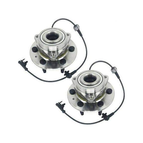 Front Wheel Bearing Hub Assembly Set of 2 - Compatible with 2007 - 2013 Chevy Silverado 1500 4WD 2008 2009 2010 2011 2012