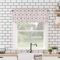 thumbnail image 4 of Modern Atrt Curtain Valances for Windows, Abstract Geomrtric Flower Red Rod Pocket Valance Window Treatments Short Curtains for Kitchen Bathroom Living Room, 4 of 6
