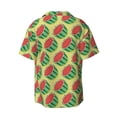 thumbnail image 5 of Uemuo Summer Watermelon Pattern Cotton Linen Short Sleeve Shirts,Casual Lightweight Button Down Shirts,Vacation Beach Summer Tops-4X-Large, 5 of 7