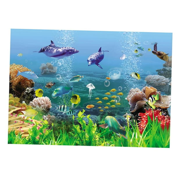 3D Acuario Paisaje Póster Vivarium Fondo Pescado S Zulema Imagen del fondo del tanque de pescados