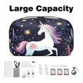 thumbnail image 3 of Unicorn Travel Organizer Cable Wire Cord and Cable Charger Bag Waterproof Oxford Cloth Electronic Accessories Storage Case 5.9x9.44x3.14 in, 3 of 6