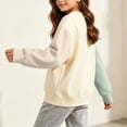 thumbnail image 5 of Bovxnpu Girls Sweatshirts Kids Raglan Sleeve Crew Neck Pullover Tops, 5 of 9