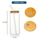 thumbnail image 2 of Regalo elegante, vasos de vidrio de borosilicato con tapas y pajitas, juego de vasos de café helado transparentes de 500 ml, diseño recto, aptos para lavavajillas, pajitas de vidrio reutilizables, 2 of 6