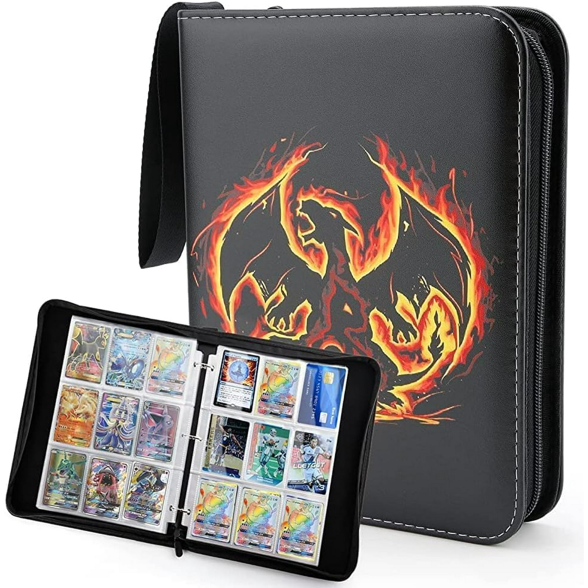 Sports Card Binder 4-Pocket Zipper Binder For Trading Cards - 4-Pocket  Pages, 400 Slots (200 Pockets), Holds Pokemon, Sports Cards (Baseball,  Football), TCG Storage 4 Pocket Card Holder Pages