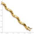 thumbnail image 3 of 14K Yellow Gold Polished Fancy Wavy Link Bracelet Made In Italy fb1929-7.5, 3 of 5