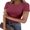 Burgundy, variant on ANRABESS Womens Short Sleeve Tops Crewneck Ribbed Knit Slim Fit Basic Tee Casual Summer Fitted T Shirt