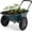 Army green, variant on Heavy Duty Wheelbarrow Garden Cart with Dual Wheels, Outdoor Yard Utility Cart with Built-in Stand for Easy Transport, Iron & Plastic Home Garden Lawn Cart, Green