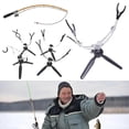 thumbnail image 1 of Portable Ice fishing rod holder Tripod Ground rack fishing rod stand Fshing aid Adjustable Fishing handle support Winter, 1 of 5