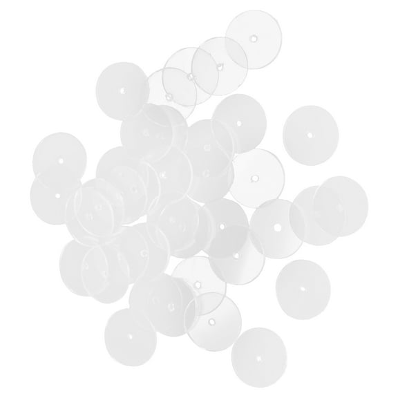 HOOWIFFY Earring Safety Backs Transparent Plastic Disc 50pcs