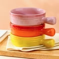 thumbnail image 4 of Ceramic Soup Bowl With Handle, Ramen Bowl, Small Pho Bowl, Microwave And Oven Safe-orange-600ml, 4 of 6