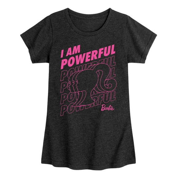 Barbie - I Am Powerful - Original Classic Color - Toddler And Youth Girls Raglan Graphic T-Shirt