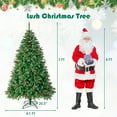 thumbnail image 3 of Costway 7 FT Pre-Lit Christmas Tree Hinged with 390 Multi-Color LED Lights & Red Berries, 3 of 10