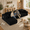 Black, variant on 135" L-Shaped Cloud Modular Sectional Sofa, Corduroy Upholstery, Deep Seat Memory Foam Cushion, Black