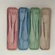 thumbnail image 1 of QUTETN 10 Sets Of Wheat Straw Cutlery Set, 1 of 4