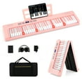 thumbnail image 1 of Gymax 61-Key Foldable Piano Keyboard w/MIDI Split Function Headphone Sustain Pedal Pink, 1 of 10
