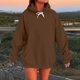 thumbnail image 2 of Tops babydoll,Sudadera informal de manga larga con capucha para mujer, con bolsillo, tejido de poliéster suave, para uso diario, sopatenor, 2 of 8
